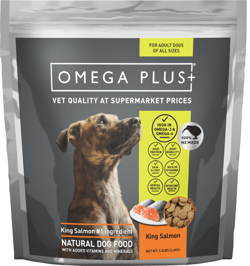Dog pet food: King Salmon and beef - Omega Plus NZ pet food